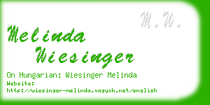 melinda wiesinger business card